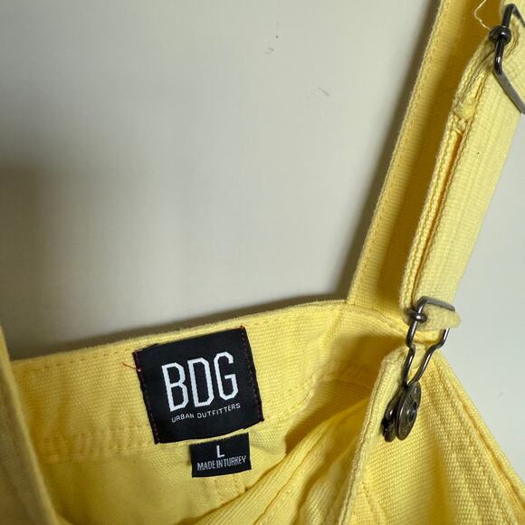 BDG Urban Outfitters Utility Overall Skirt Large Yellow Canvas Country Outdoor - Picture 3 of 5